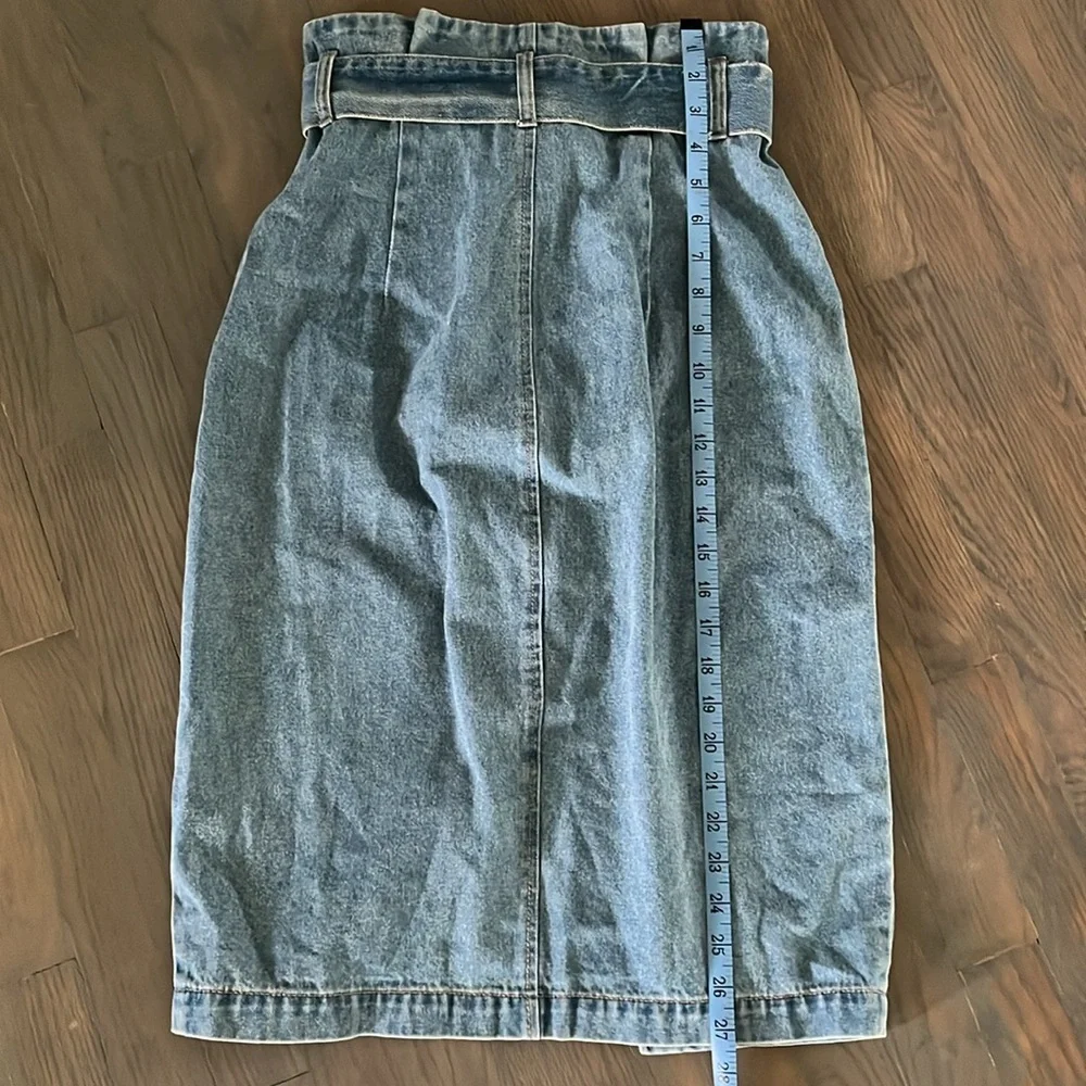 Lulu's Blue Denim Midi Skirt - Picture 5 of 7